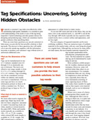 Tag Specifications: Uncovering, Solving Hidden Obstacles